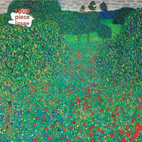Puzzle - Gustav Klimt: Feld mit Mohn: Unser faszinierendes, hochwertiges 1.000-teiliges Puzzle (73,5 cm x 51,0 cm) in Stabiler Kartonverpackung