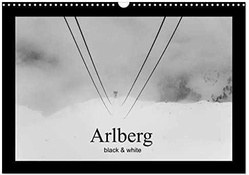 Arlberg black and white (Wandkalender 2025 DIN A3 quer), CALVENDO Monatskalender: Zürs und Lech am Arlberg, das 5 Sterne Skigebiet nicht nur für ... monochromen Bilderserie. (CALVENDO Natur)