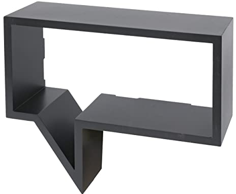 DURAline Cloud Lacquered Dekoratives Wandregal MDF Schwarz 15mm 40 x 20 x 12 cm