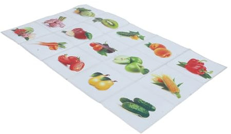 OUNONA Pegatinas de cocina Pegamento Anti-aceite Impermeable Desmontable Wall Stickers Decalques Papel tapiz Decoración de azulejos (Fruta Vegetal)