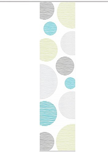 Vision S Schiebevorhang Digitaldruck Bambus-Optik Borden 260 x 60 cm Blau-Grün