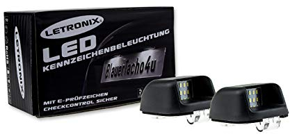 LETRONIX SMD LED Kennzeichenbeleuchtung Module geeignet für Navara D40 2005-2015 mit E-Prüfzeichen