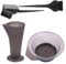 Beaupretty Hair Dye Brush and Bowl Set Measuring Cup Professional Hair Coloring Tool Kit Color Mixing Bowl Dyeing Tinting Brush Applicator or Home Barber Salon 4pcs