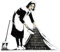 Banksy Aufkleber Maid Sticker Kult Hausfrau Putzfrau Graffiti Street Art Cleaning Style Wetterfest UV-Beständig