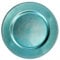 Lot de 12 assiettes de présentation métalliques rondes en plastique turquoise de 33 cm pour décoration de fête de mariage (turquoise, 12)