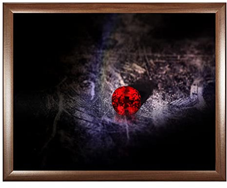 arte-tuo Bilderrahmen Rubin 80x121 cm Nussbaum dunkel Dekor mit klarem Kunstglas für Puzzle Diamond Painting Poster