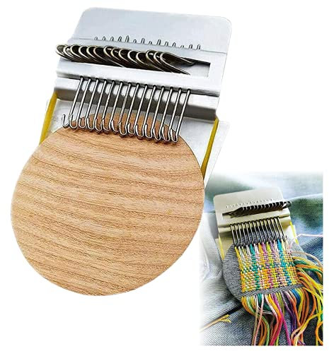 SPINSM Kleiner Webstuhl Speedweve Typ Webwerkzeug Stopfrahmen Multi-Craft Kreative DIY Weben Kunst Holz Anfänger Strickmaschine Schnell Bequem Flicken Strickmaschine, 28 holes