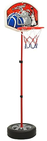 vidaXL Kinder Basketball Spiel-Set Verstellbar Basketballkorb Ständer Basketballständer Basketballanlage Korbanlage Basketballnetz 120cm