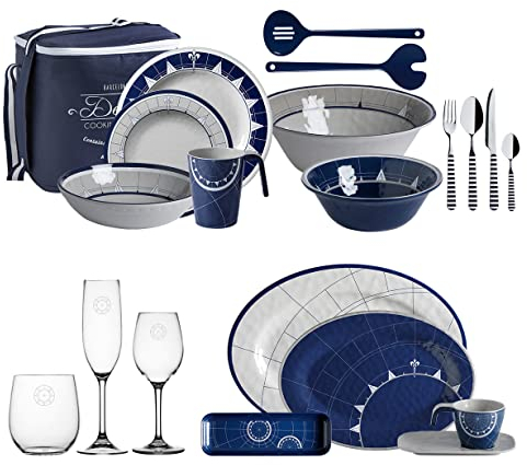 Marine Business Geschirr Set Pacific, Full Equip, 80 teilig, Tragetasche