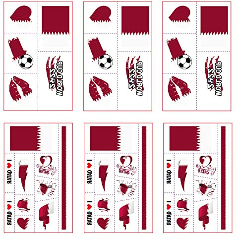 BOLOMORO Autocollant Drapeau pour Coupe du monde de Football 2022 (Qatar)