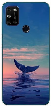 KARTXITAI Schutzhülle kompatibel mit Wiko View5/View5 Plus, stoßfest, dünn, Silikon, Anti-Fingerabdruck, kratzfest, Anti-Fall-Handyhülle – Delfine, Meer