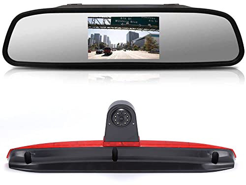 【4.3'' Rückspiegel Monitor + Rückfahrkamera Transpoter】HD Rückfahrkamera Ersatz für Mercedes Vito Mixto W639 BJ 2010/Mercedes Benz Vito 639 Bj 2019 W447 109 111 114 BLUETEC/LWB Kasten CDI from 2015