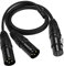 MEIRIYFA Cavo Splitter XLR 1 Femmina a 2 Maschio - Cavo Microfono Bilanciato Y 3Pin a Doppio XLR - Adattatore Audio 0.8M