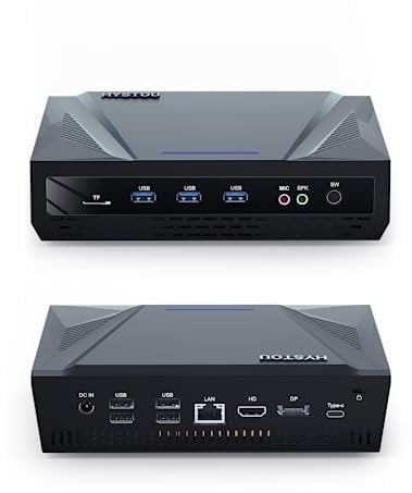 HYSTOU Mini Computer AMD Ryzen 9 5900HX Windows 11 Pro, 64GB DDR4 1TB NVMe SSD 2TB SSD, Dual Band WiFi 6/BT5.2 Office PC, 4K Display Type C