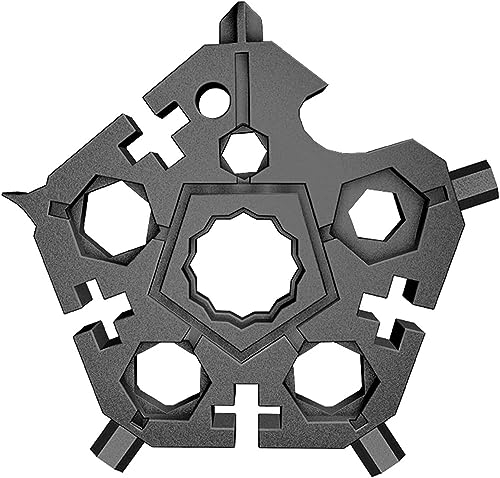 Schneeflockenschlüssel, Schneeflocken-Multitool, Schneeflocken-Multitool, 23-in-1 fünfeckiges Taschenwerkzeug, Schneeflocken-Multitool-Werkzeug mit Schraubenschlüssel for Bohrantrieb, Schraubendreher,