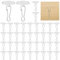 Set da 40 Ganci da Soffitto Autoadesivi, Ganci Autoadesivi Trasparenti - per Bagno Camera da Letto Cucina Bagno Porta Parete Appeso Decorativo - Soluzione Organizzativa Senza Forature