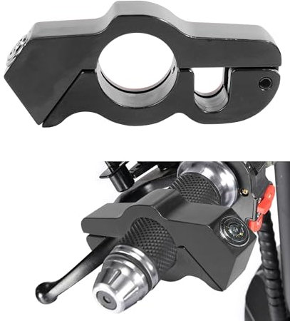 bylikeho Motorradschloss, robustes Diebstahlschutz-Fahrradlenkerschloss, Autozubehör, Lenker, Gasgriff, Bremshebel, Sicherheit, Motorradschlösser, ultimative Sicherheit für Motorrad (schwarz)