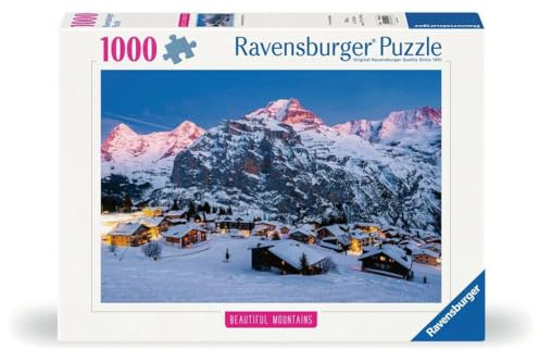Ravensburger Puzzle 12000254 - Berner Oberland, Mürren - 1000 Teile Puzzle, Beautiful Mountains Kollektion, für Erwachsene und Kinder ab 14 Jahren