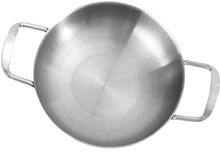 Zerodeko Bratpfannen edelstahltopf edelstahlpfanne Paellapfanne Edelstahl kleiner Kochtopf daran arbeiten pfannenwender Minipfanne Kochgeschirr aus Edelstahl tragbar Bratpfanne Spanien