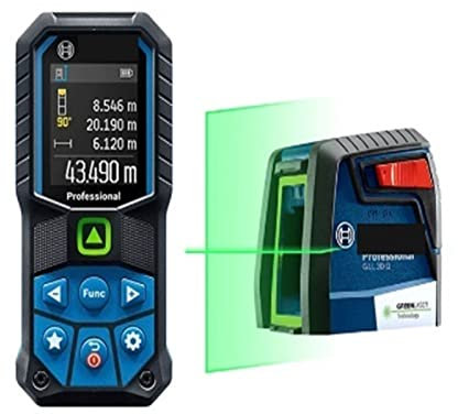 Télémètre laser, GLM50-23G télémètre Laser 50M ligne verte Laser électronique 2-en-1 extérieur ruban à mesurer numérique outils d'instrument Laser Mesurer la distance, la superficie et le volume ( Col