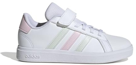 adidas Unisex Baby Grand Court 2.0 Shoes Kids, FTWR White/Crystal Jade/Clear Pink, 9 UK Child