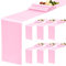 YMHPRIDE 6 Pack Pink Satin Table Runner, 12x72 Inch Long Silk Runner for Wedding Party Birthday Banquet Decoration - Pink