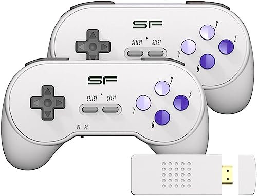 ZQJYMXY Console for videogiochi Plug And Play, console for videogiochi wireless retrò 4K HD NES Classic a 8 bit Giochi 2000SFC e 1000FC integrati Supporto for il download dei giochi