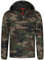 Höhenhorn Lepon Veste coupe-vent pour homme Veste de pluie Anorak avec poche poitrine Tailles S à 3XL, Camouflage vert., L