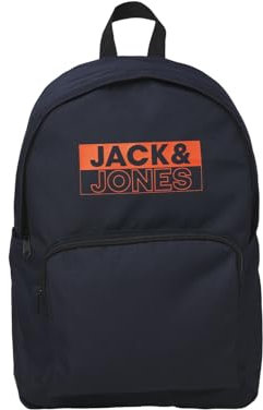 JACK & JONES Tasche Rucksack Schulranzen Rucksack Reißverschluss Taschen Schwarz Blau Navy, Marineblau Blazer, One size