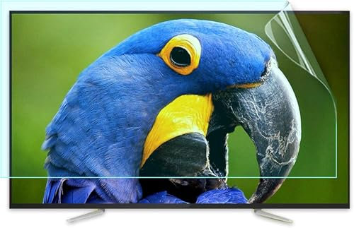 XDRGOOIUY Filtro Schermo Anti Luce Blu per TV da 60-75 Pollici, Pellicola Protettiva antiriflesso Pellicola Protettiva Ultra Trasparente per TV LCD, LED, OLED e QLED 4K HD, Protezione per Gli Occhi