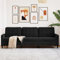 Willood 3-Sitzer-Sofa Schwarz 210 cm Samt Polstersofa für Wohnzimmer, Couch Loungesofa Metallgestell, Dreisitzer Samtsofa Sitzmöbel, Modern