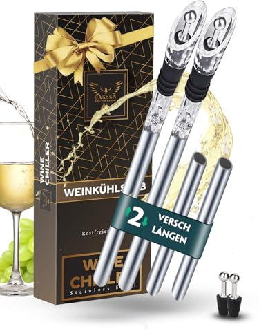 OAKSEA 4pcs Weinkühlstab Weihnachtsgeschenke, Weinkühler Geschenke für Männer Frauen Weihnachten, Ideales Adventskalender Geschenk für Weinliebhaber, Flaschenkühler Wein-Zubehör Wich