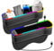 techextra 2 Stück Aufbewahrungsbox für Auto, Auto Organizer Vorne Mittelkonsole, Autositz Gap Organizer, Mittelkonsole Lückenfüller, mit Getränkehalter, 2 USB-Anschluss, 7-Farbigen Licht