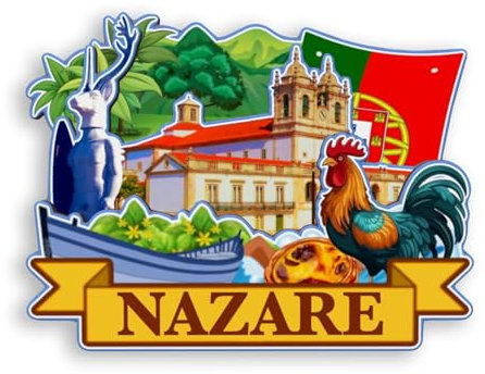 Quwsne Kühlschrankmagnet Nazaré Portugal Kühlschrankmagnet Stadt Reise Souvenirs Touristengeschenke 3D klassische Sehenswürdigkeiten handgefertigt Handwerk Heimdekoration -1953