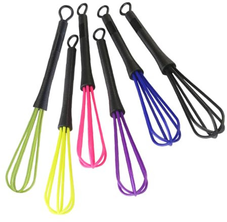 PRETYZOOM 6piezas Batidores De Plástico Mezcladores Para Salón De Peluquería Batidora De Huevos Duradero Fácil De Limpiar