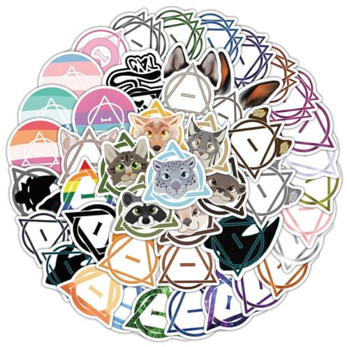 EIH1 50 Stück Therian Sticker, Therian Aufkleber Auto Laptop Telefon Gitarre Skateboard Motorrad Fahrrad Therian Stickers Set