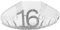 CHUYIX Geburtstag Krone Silber-16 Zahlen Happy Birthday Krone mit Kamm Strass Kristall Krone Haarreif mit Zahl Geburtstag Tiara Geburtstag Crown für Geburtstag Party Favor Supplies Tortenkrone(58#)