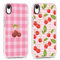 Phoona 2 packs Phone Case for iPhone XR 6,1'', Cute Clear Transparent Cover with Cherries Pattern Aesthetics Design, Soft Shockproof Protective Bumper Slim Funda for Women Girls