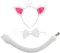 BESTYASH 1satz Tierkostüm-set Mit Fuchs-haarreif Schleife Und Für Halloween Karneval Und Cosplay Süßes Accessoire Für Junge Mädchen Und Erwachsene Vielseitig Einsetzbar