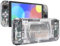 eXtremeRate Coque pour Nintendo Switch OLED Console Accessoires avec Bouton Coloré & Support,Coque Joycon,Peinture éclaboussée