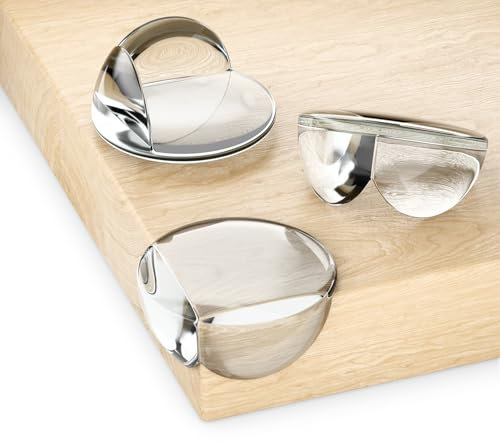 deleyCON 12 Stycken Hörnskydd Baby - Självhäftande Silikon Transparent Mjuk Rund 20mm x 43mm - Hörnskydd Barn Kantskydd Bordskantskydd för Trä, Metall, Bord, Glasbord och Mycket Mer.