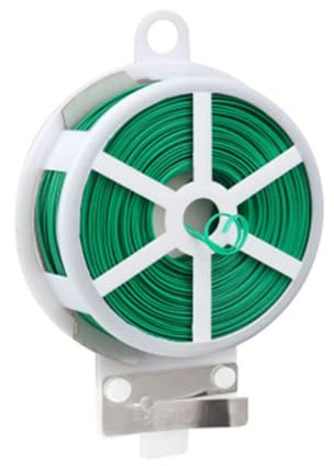 Dcaknri Gartenpflanzen Drehen Bindungen Grüne Plastik Beschichtete Drahtgarten Verdrehungsbindungen Verbindungen Mit Cutter Für Gartenhausbüro