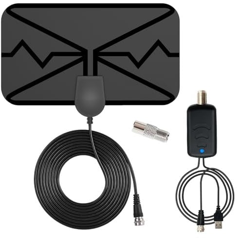 liuchanghe DVB-T2 Antenne mit Verstärker, Zimmerantenne für Fernseher, 250 Meilen, Digitale HDTV-Antenne, Freeview-TV-Antenn Unterstützt 4K 1080P Kostenlose Kanäle für TV/Radio