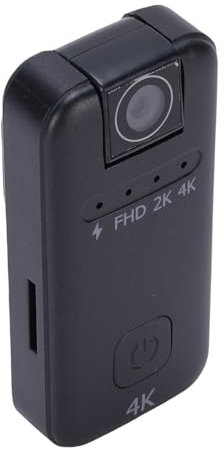 Plyisty Mini Body Camera, 4K Ultra HD Wide Angle Water Proof Video Recorder, 180° Rotatable Wearable Camcorder with Clip for Your Glasses and Shirts