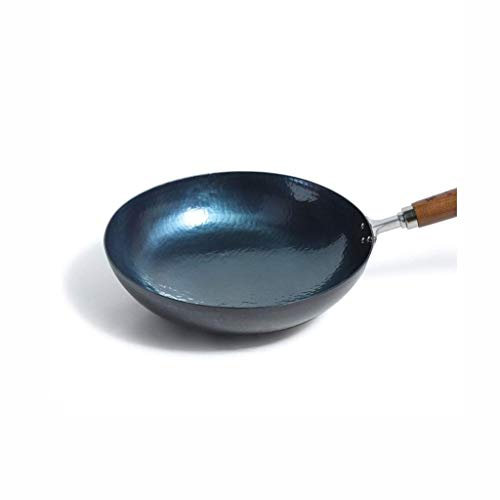 Wrought Iron Frying Pan, Non-Stick Wok for Gas Stove, 32 cm, Household Kitchen Essential