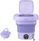 Wandefol Lavadora Portátil Plegable 11L – Mini Lavadora Automática con Tubo de Drenaje – Para Viajes, Camping, Furgoneta, Piso Pequeño – Clase Energética A (Enchufe EU)