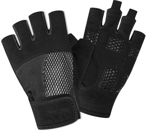 Thapower Kayaking Gloves Half Finger with Resistant Palm and Grip Great for Diving, Sailing, Kayaking and Water Skiing for Men, Women, Youth Black M
