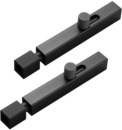 2Pcs Door Latch Bolts,4 Inch Door Lock Bolt, Aluminum Alloy Slide Door Lock