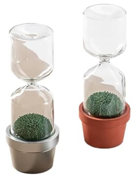 Sanduhr-Timer, 3-Minuten-Magnet-Sanduhr-Pflanzgefäß, Mehrfarbig(Red)