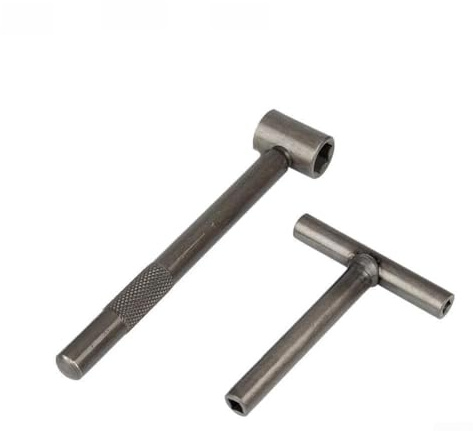 CYRENT Motorcycle Valve Adjusting Tool T Type Wrench 3 3.5 4 9 10mm - Square Hex Spanner for Scooter Engine Clearance Repair Kit